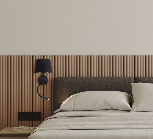 Аплик MAJA 1xE27/15W/230V + 1xGU10/10W/230V черен