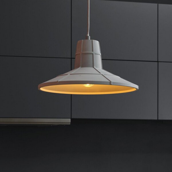 OSRAM висяща лампа CONCRETE SALA, сива, Ø 32 cm, бетон, E27, Затъмняване, Сив, Дневна/трапезария, Бетон, Млад живот