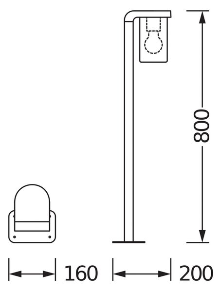 OSRAM освещение за пътеки ENDURA CLASSIC CASCADE 80 cm тъмно сива/прозрачна, Затъмняване, Сив, Алуминий, Модерен
