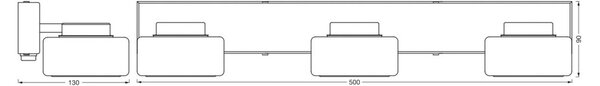 OSRAM LED стенна лампа ORBIS FLAME, черна, 3-светлинна, CCT IP44, Черен, Баня, Метал, Модерен