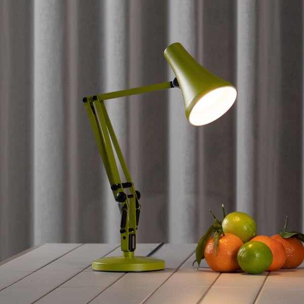 Anglepoise LED настолна лампа 90 MINI VIVID, зелена, USB, Затъмняване, Зелен, кабинет / офис, Метал, Индустриален дизайн, Сенник за маса