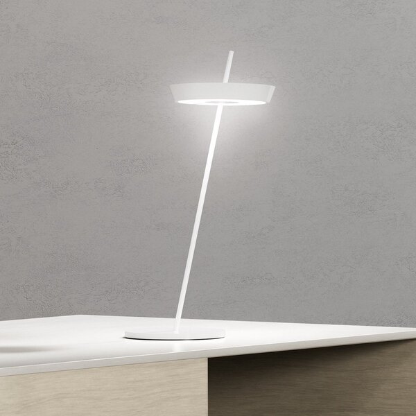 Sigor LED акумулаторна настолна лампа Mahina, бяла, височина 36 cm, метал, CCT, Затъмняване, Бял, Дневна/трапезария, Алуминий, Модерен