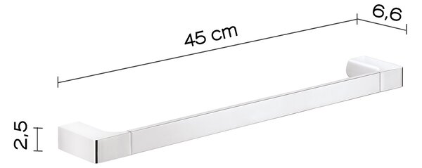 Държач за кърпи 45 см GEDY Pirenei, хром