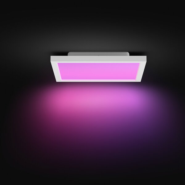 Philips Hue LED панел White & Color Ambiance Surimu, 30x30cm, Затъмняване, Бял, Дневна/трапезария, Алуминий, Модерен