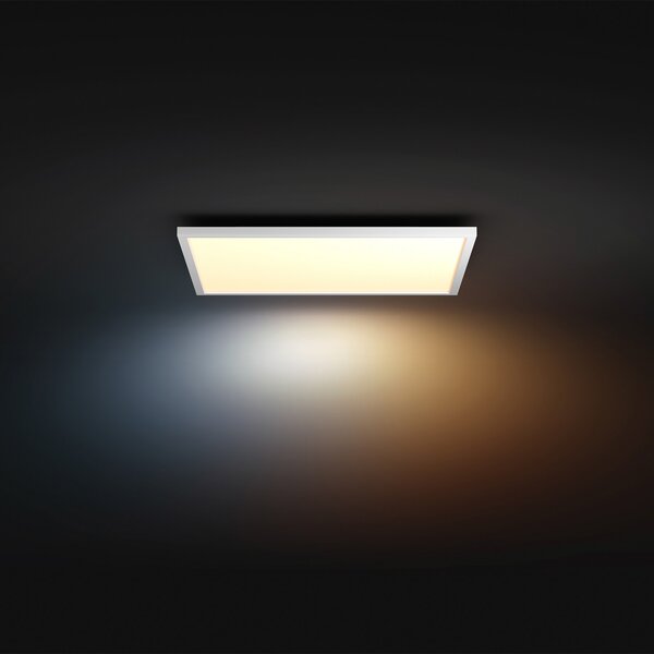 Philips Hue LED панел White Ambiance Aurelle, 60x60cm, бял, Затъмняване, Бял, Дневна/трапезария, Метал, Модерен