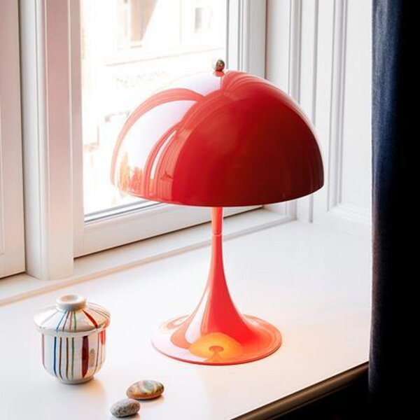 Louis Poulsen акумулаторна лампа Panthella PORTABLE 250 кораловочервена, Затъмняване, Червен, Дневна/трапезария, Пластмаса, Модерен