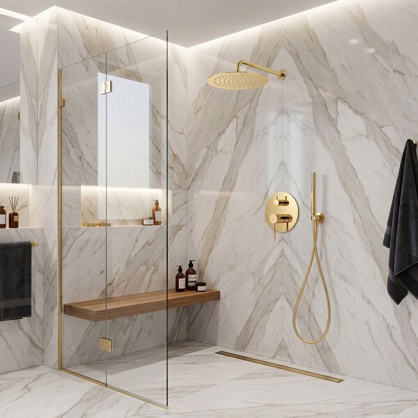 Душ система за вграждане Rea Venti Gold + BOX