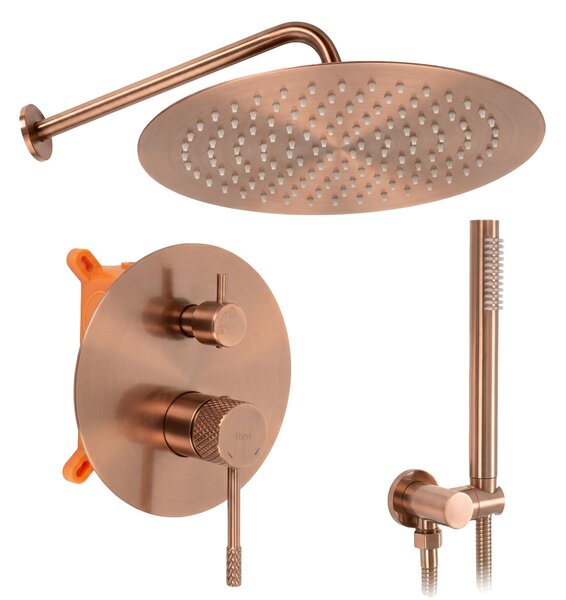 Душ система за вграждане Rea Venti Brush Copper + BOX
