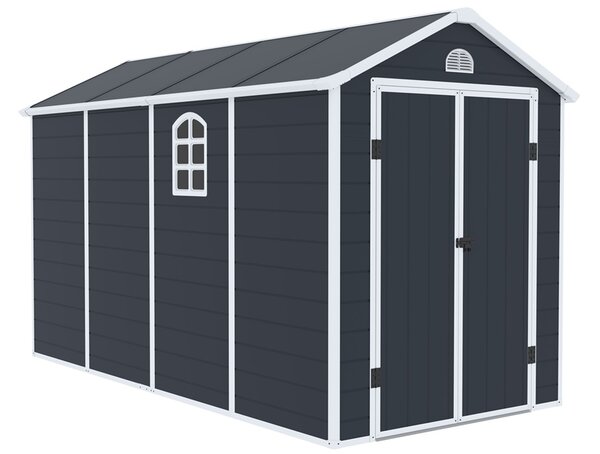 Пластмасова къща за инструменти Bergen 1,9 x 3,7 м CoverTech антрацит
