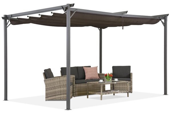Кафява пергола за тераса La Palma 3x3m Garden Point