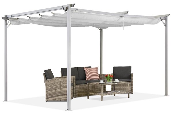 Бяла пергола за тераса La Palma 3x3m Garden Point