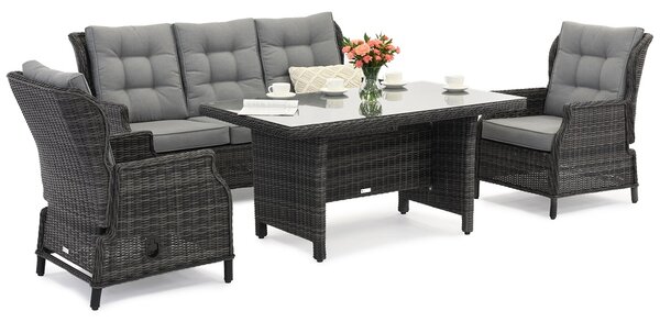 Malaga Apetito 5 антрацит Garden Point technorattan furniture