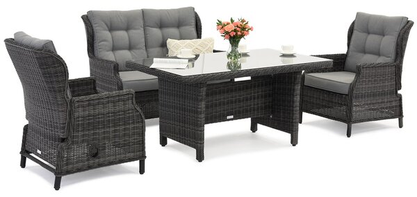 Malaga Apetito 4 антрацит Garden Point technorattan furniture