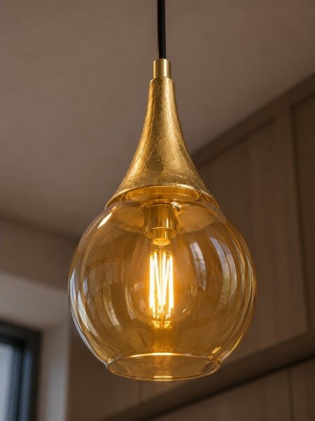 Пендел LACRIMA HONEY 1xE27/60W/230V