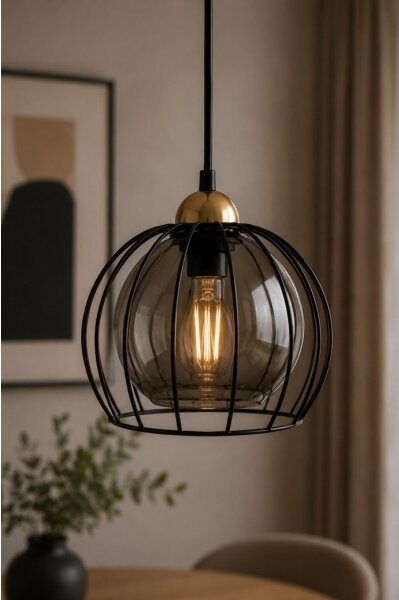Пендел SOLO BLACK 1xE27/60W230V черен/златист