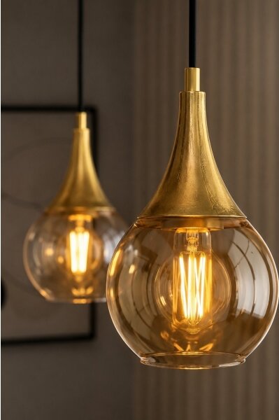 Пендел LACRIMA HONEY 2xE27/60W/230V