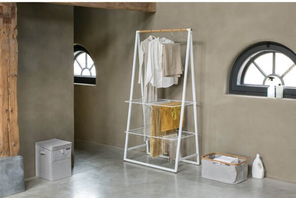Многофункционална закачалка за дрехи Brabantia Linn 1008930, Стомана, Бял