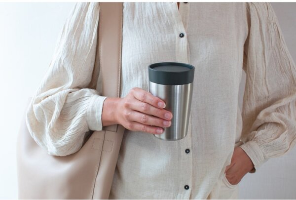 Термо чаша Brabantia Make&Take 1008491, 200 мл, Без разливане, Без BPA, Тъмносив