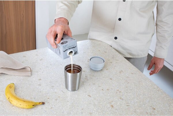 Термо чаша Brabantia Make&Take 1008492, 200 мл, Без разливане, Без BPA, Светлосив