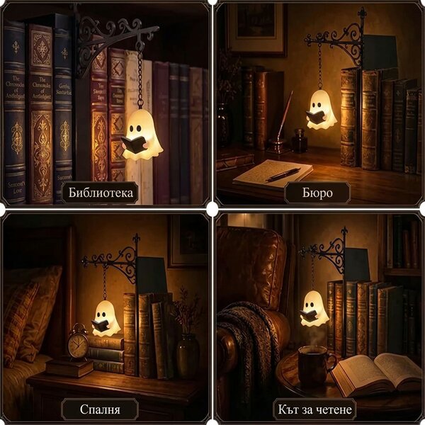 Shelfwisp™ призрачен фенер за етажерка – 2 бр