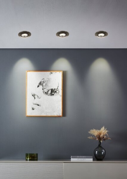 Eglo 300194 - Комплект от 5 вградени LED осветителни тела GEDREZ LED/4,9W/230V, Ø 9 см, хром