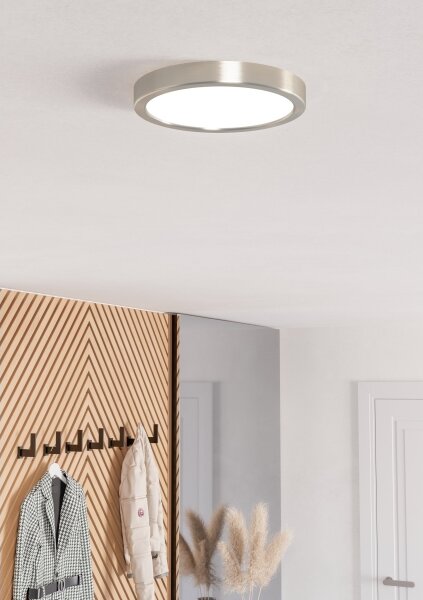 Eglo 901381 - LED RGBW димируем плафон FUEVA-Z LED/11,2W/230V 21,1cm IP44 хром