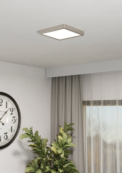 Eglo 901383-LED RGBW Димируем плафон с опушено стъкло FUEVA-Z LED/10,5W/230V 22x22cm IP44 хром