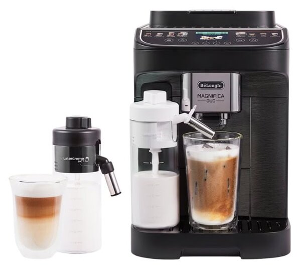 Кафеавтомат DeLonghi Magnifica Duo, 1450W, 15bar, Cold Brew, Latte Macchiato, черен