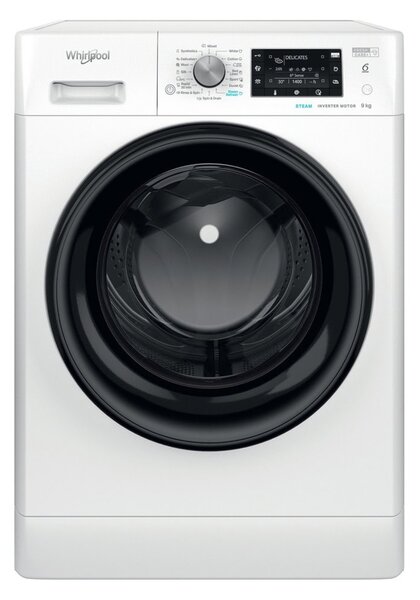 Перална машина Whirlpool FFD 9489 BV EE, клас A, 9 кг. капацитет, 1400 оборота в минута, 16 програми, свободностояща, 60cm ширина, технология 6th Sense, FreshCare+, бяла