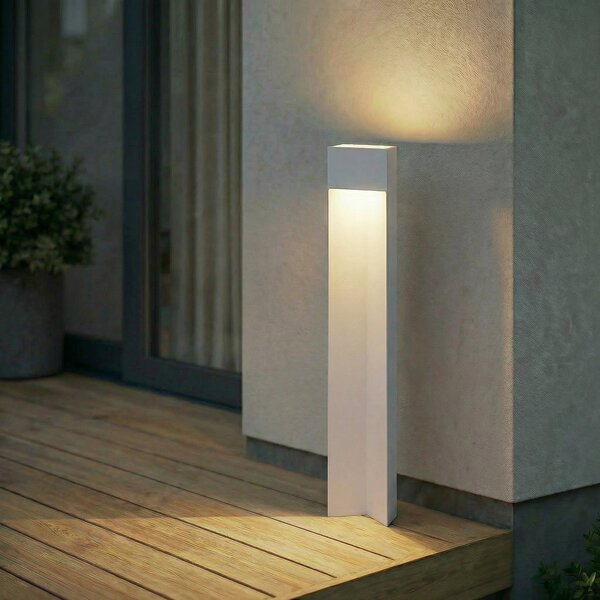 Lucande LED осветление за пътеки Kaholo, светлосиво, 90 см, IP44, Сив, Алуминий, Модерен