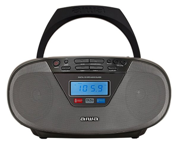 Радио Aiwa CDT-200BK, 6W RMS (3W + 3W), Bluetooth, USB, Jack 3.5mm, вграден часовник, аларма, черно