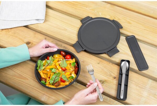 Кутия за храна Brabantia Make&Take 1006299, 1 л, Непропусклива, Херметично затваряне, Без BPA, Тъмносив