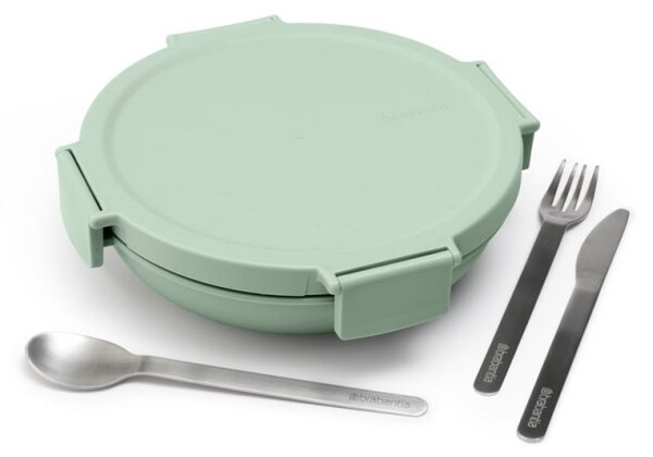 Кутия за храна Brabantia Make&Take 1006300, 1 л, Непропусклива, Херметично затваряне, Без BPA, Зелен