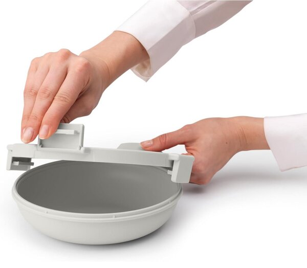 Кутия за храна Brabantia Make&Take 1006301, 1 л, Непропусклива, Херметично затваряне, Без BPA, Светлосив