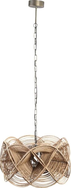 PTMD - Полилей на верига YENA 1xE27/40W/230V, Ø 57 см, ратан