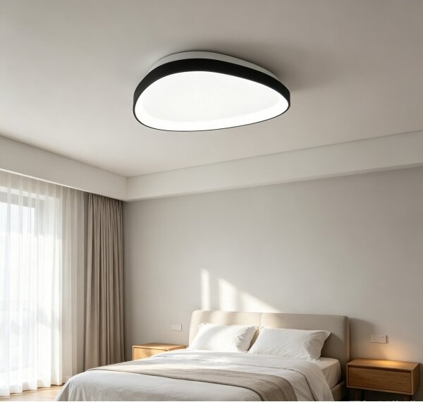 Top Light - LED димируемо таванно осветително тяло ECLIPSE LED/55W/230V 3000-6500K черно + дистанционно управление