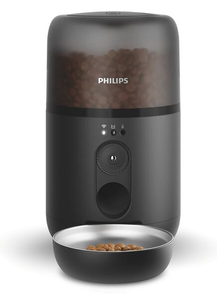 Смарт хранилка Philips PAW5320/02, за домашни любимци, 4.5l резервоар, Wi-Fi, черна