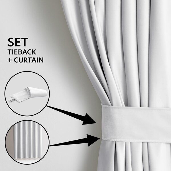 Бяло dimout перде 140x245 cm Pleat – Restilo