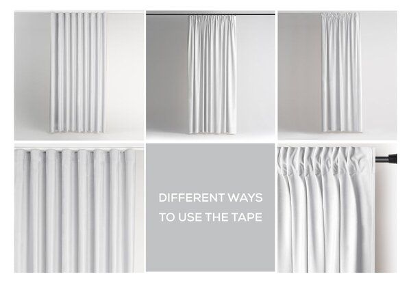 Бяло dimout перде 140x245 cm Pleat – Restilo