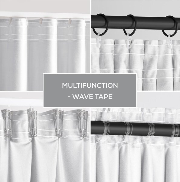 Бяло dimout перде 140x245 cm Pleat – Restilo