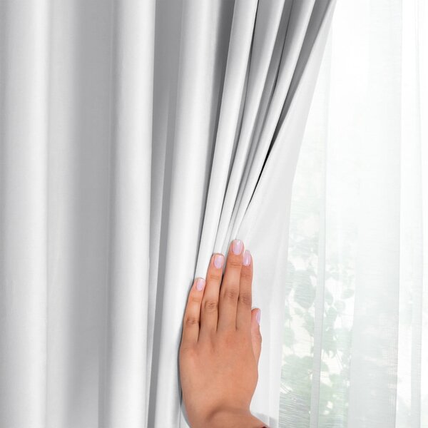 Бяло dimout перде 140x245 cm Pleat – Restilo