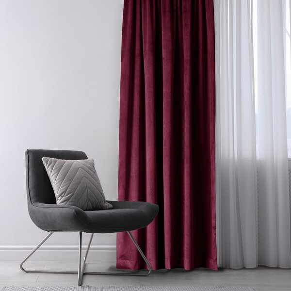 Бордо затъмняващо перде 140x245 cm Eyelets – Restilo