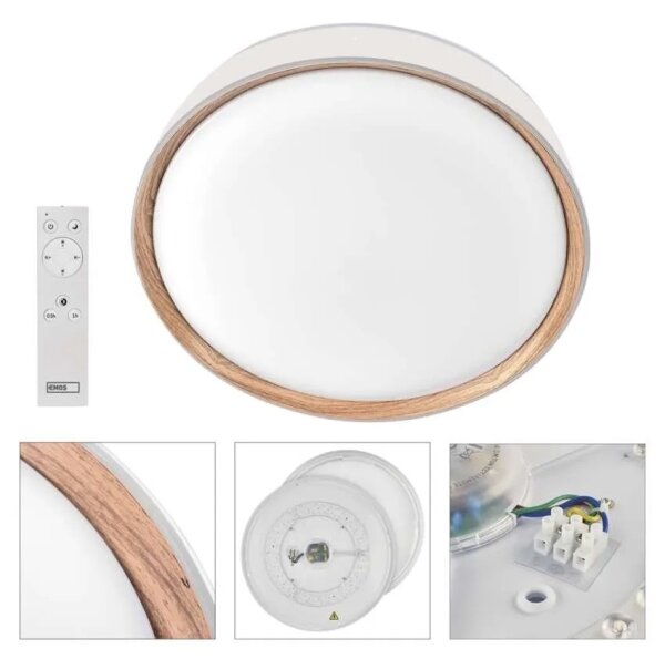 LED димируемо таванно осветително тяло ILVI LED/30W/230V 2700-6500K Ø 40 см бяло/бежово + дистанционно управление