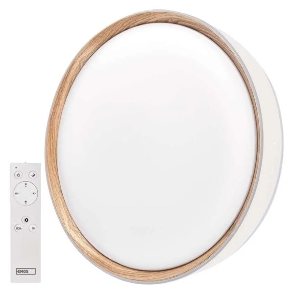 Димируемо LED таванно осветително тяло ILVI LED/45W/230V 2700–6500K Ø 50 см бял/бежов + дистанционно управление