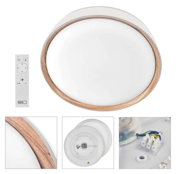 Димируемо LED таванно осветително тяло ILVI LED/45W/230V 2700–6500K Ø 50 см бял/бежов + дистанционно управление