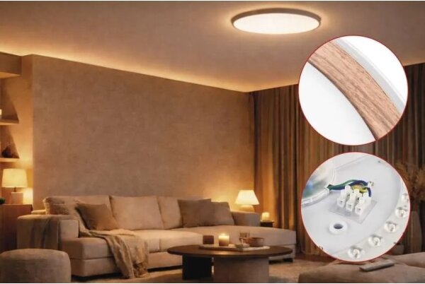 Димируемо LED таванно осветително тяло ILVI LED/45W/230V 2700–6500K Ø 50 см бял/бежов + дистанционно управление