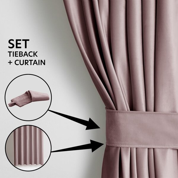Светлокафяво затъмняващо перде 140x245 cm Pleat – Restilo