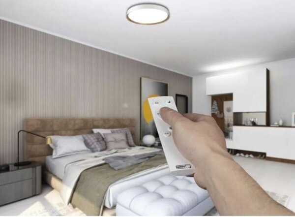 Димируемо LED таванно осветително тяло ILVI LED/45W/230V 2700–6500K Ø 50 см бял/бежов + дистанционно управление