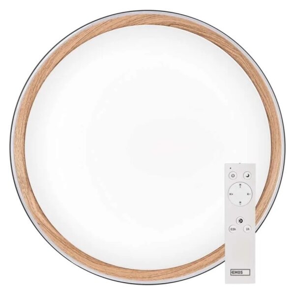 LED димируемо таванно осветително тяло ILVI LED/30W/230V 2700-6500K Ø 40 см черно/бежово + с дистанционно управление