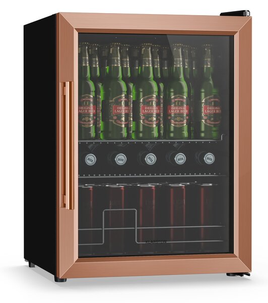 Klarstein Хладилник за напитки Beersafe със стъклена врата | 64 x 48 см | 60 литра | 85 W | Медно/Черен